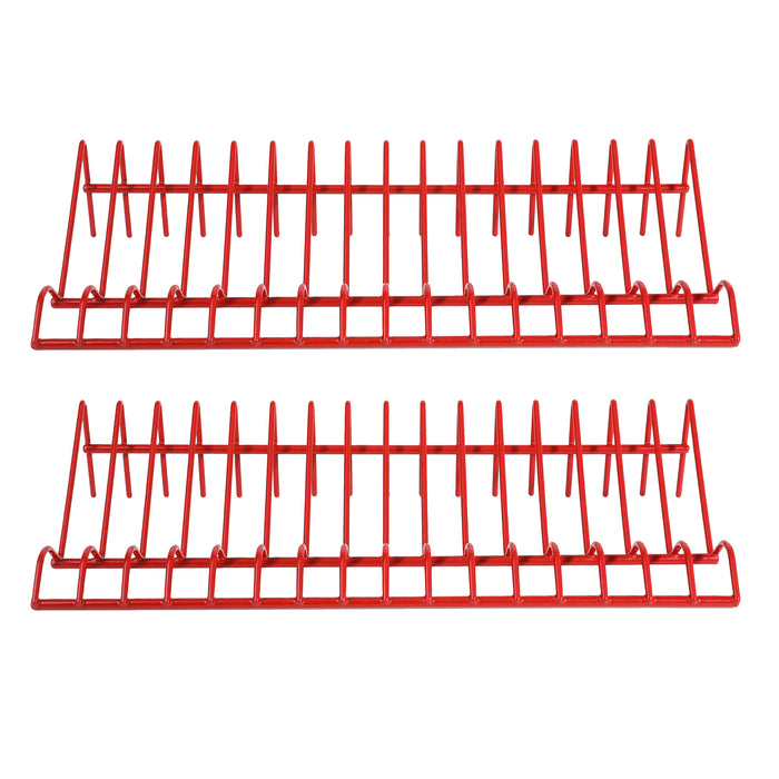 2-Piece Red 16 Slot Plier Rack Set