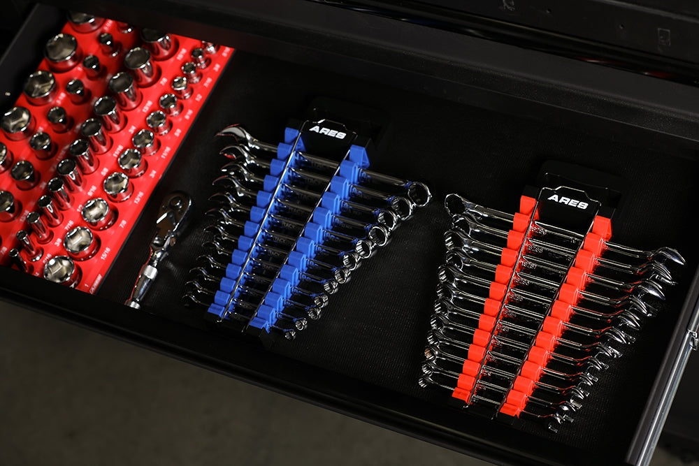 2-Piece Wrench Rack Set with Locking Bar