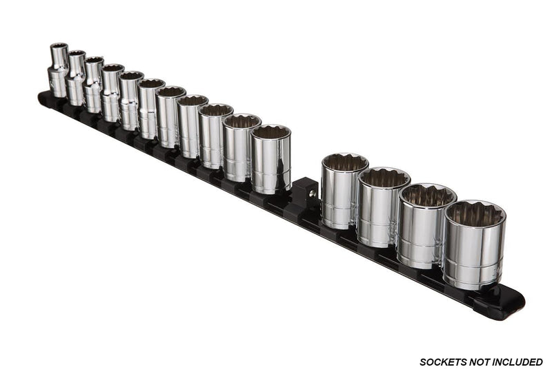 3/8" Black Aluminum Socket Rail