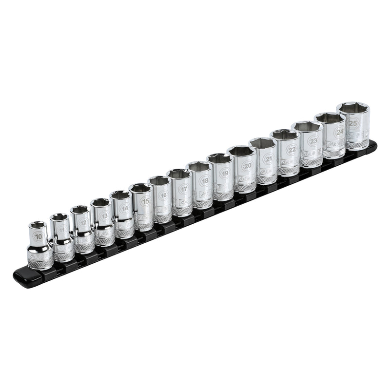 1/2" Black Aluminum Socket Rail