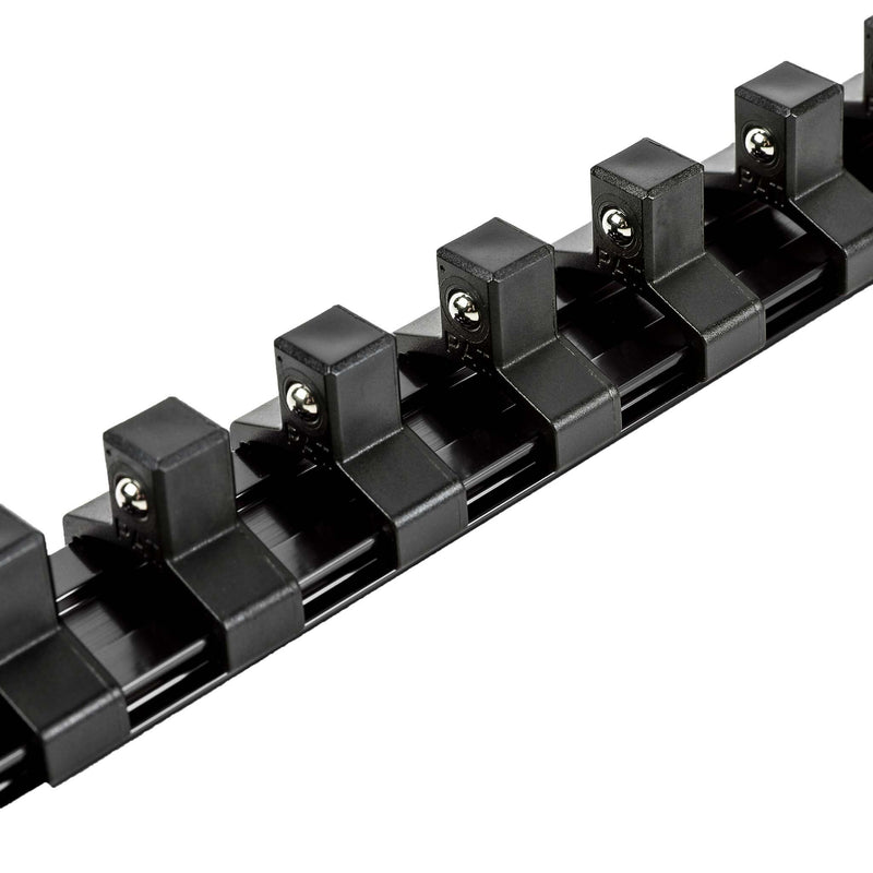 3/8" Black 9.84" Aluminum Socket Rail