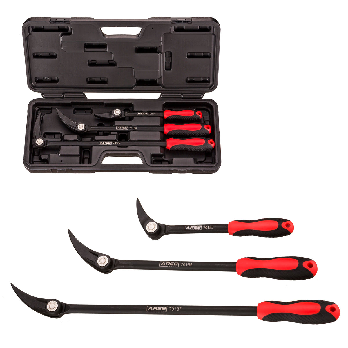 ARES 70184 - 3-Piece Indexing Pry Bar Set — ARES Tool, MJD