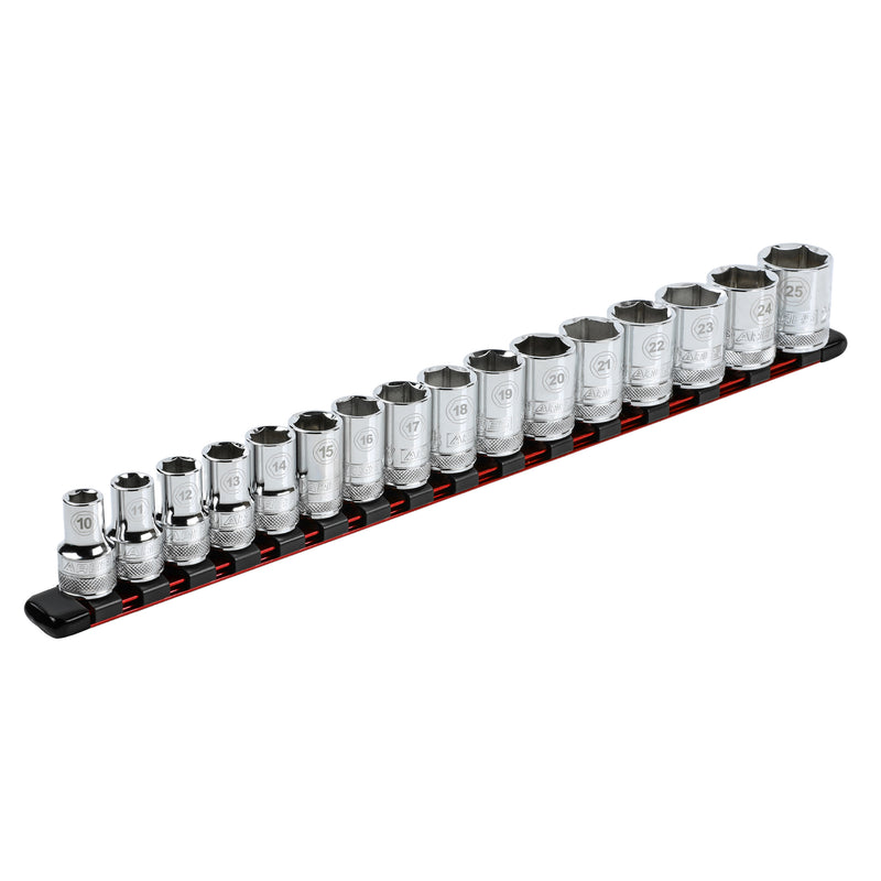 1/2" Red Aluminum Socket Rail