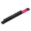 1/2" Drive Red 9.84" Socket Rail