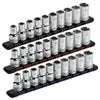 3-Piece 1/2" Drive 9.84" Socket Rail Set