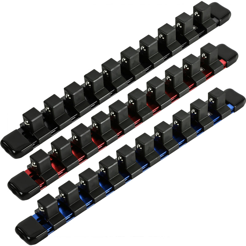 3-Piece 1/2" Drive 9.84" Socket Rail Set