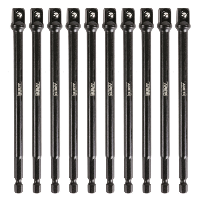 ARES 70388 - 10-Piece 3/8-Inch Drive 6-Inch Impact Grade Socket Adapter Set