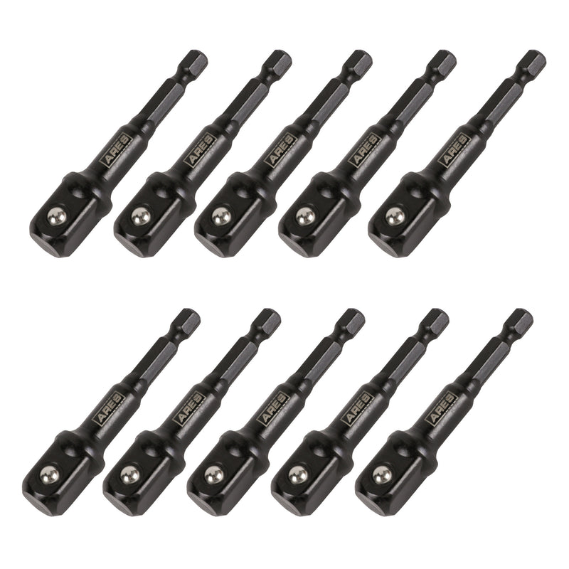 10-Piece 1/2-Inch Drive 3-Inch Impact Grade Socket Adapter Set