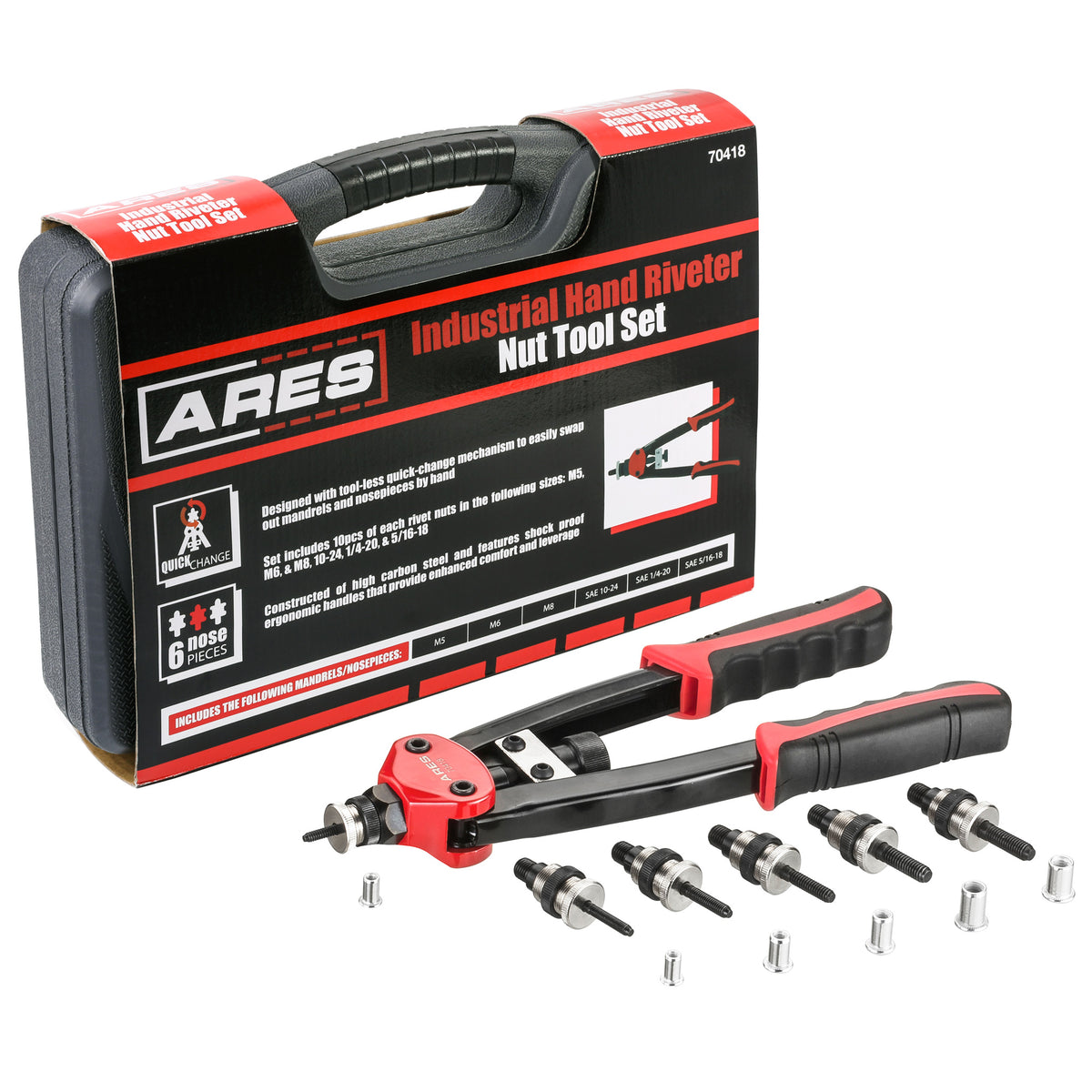 ARES 70418 - Industrial Blind Nut Rivet Gun — ARES Tool, MJD