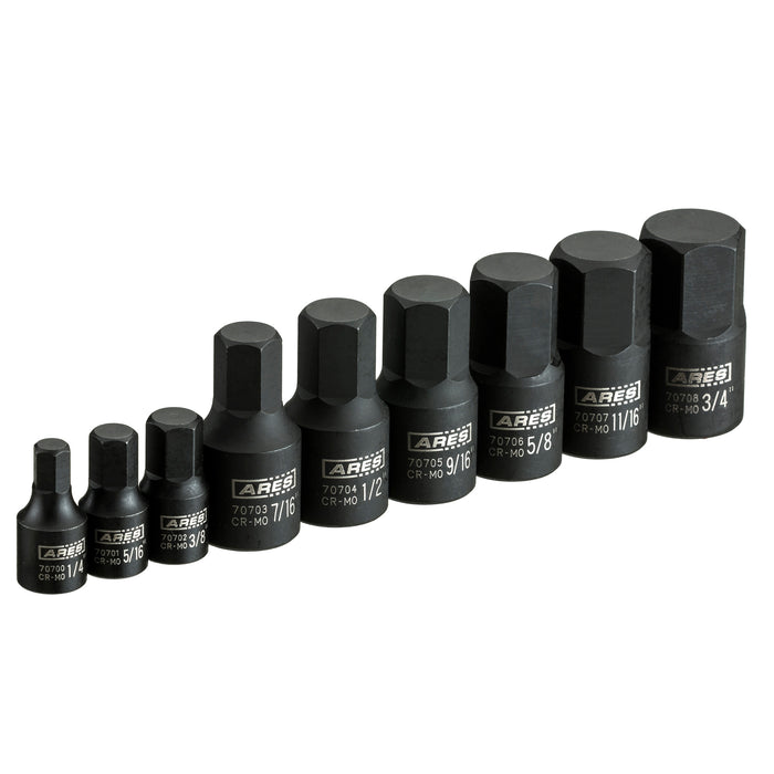 ARES 70496 - 9-Piece SAE Impact Hex Driver Set