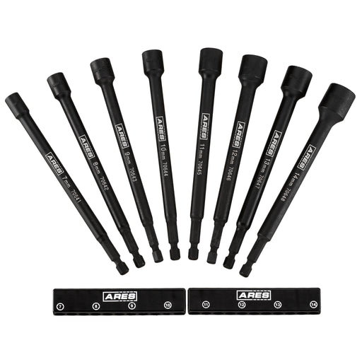 ARES 70640 8 Piece Metric Magnetic Impact Nut Driver Set ARES Tool MJD Industries LLC
