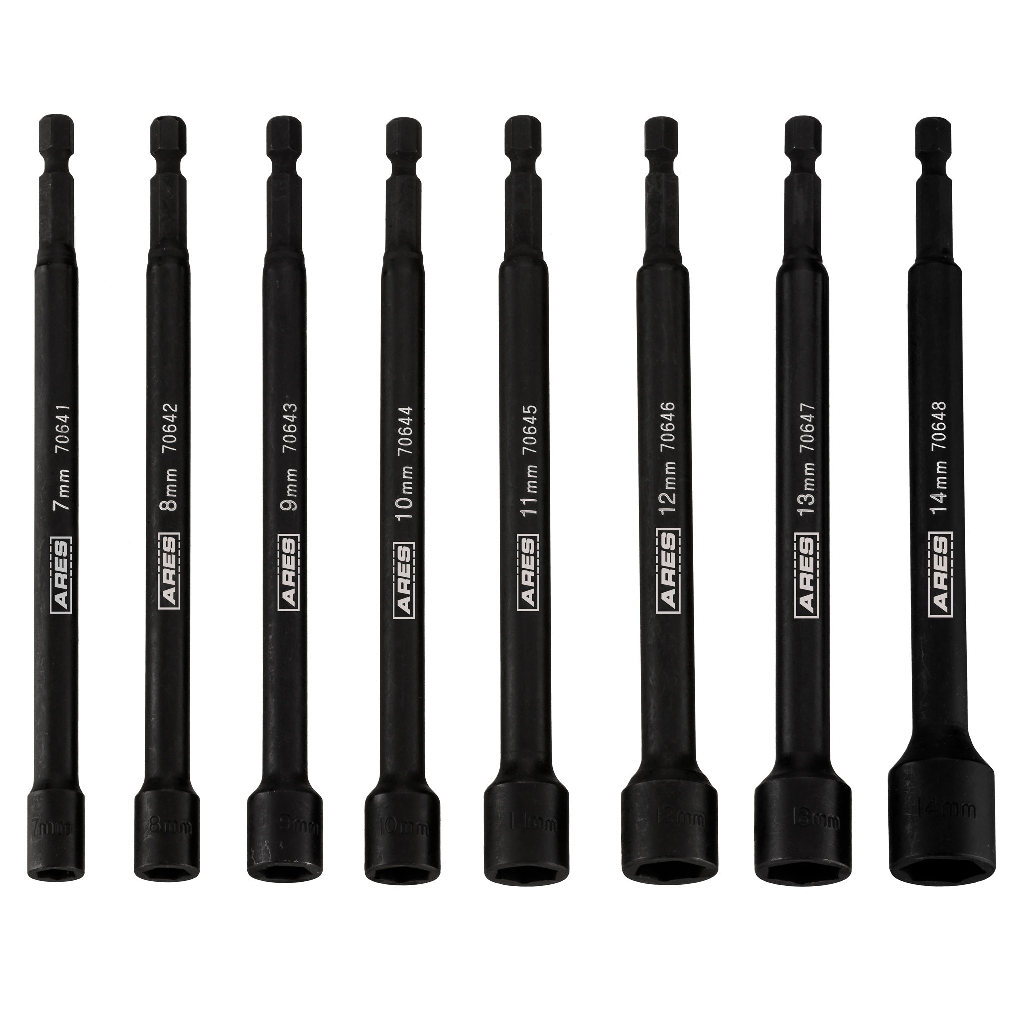 8 Piece Metric Magnetic Impact Nut Driver Set ARES Tool MJD