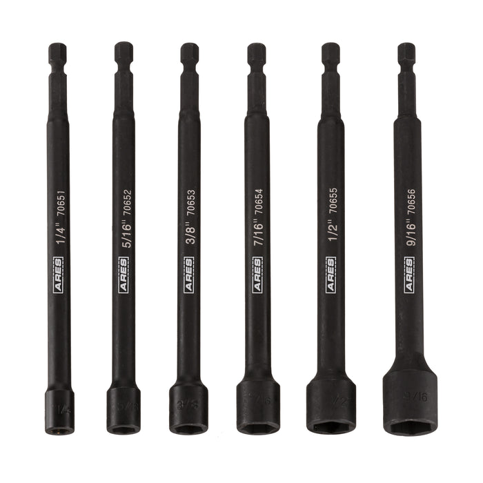 6-Piece SAE Magnetic Impact Nut Driver Set