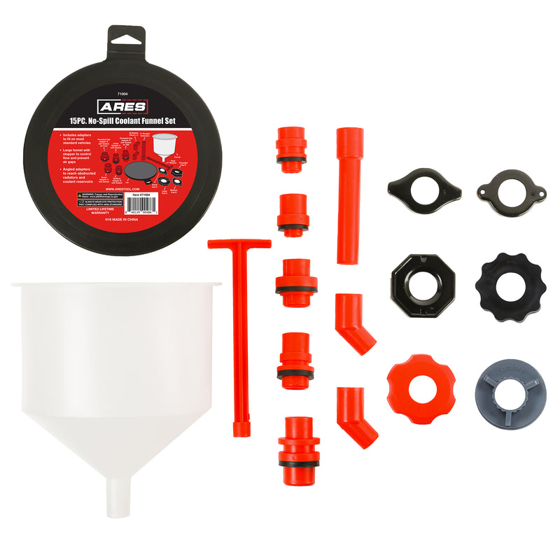 OEM Automotive Tools No-Spill Coolant Filling Funnel Kits 87009