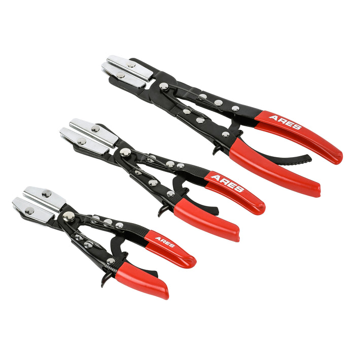 3-Piece Ratcheting Hose Pinch Pliers Set