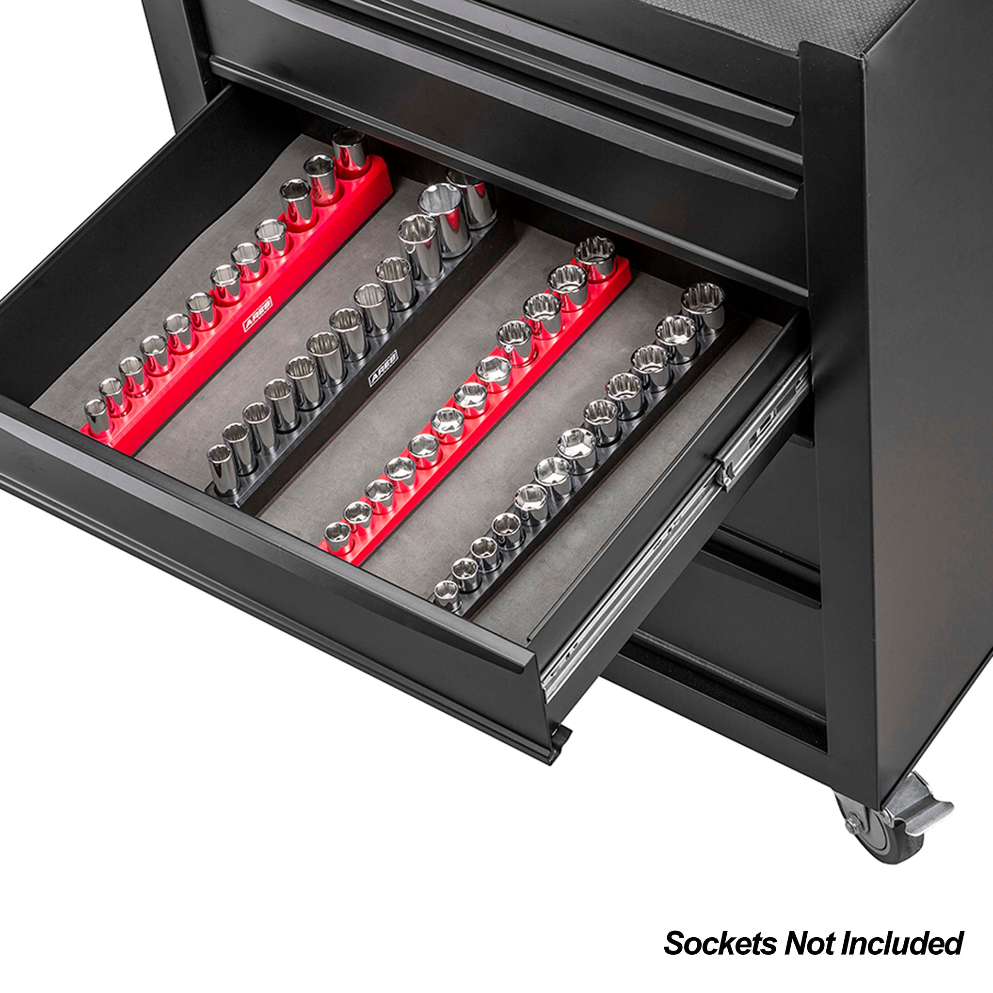 3/8 Drive SAE Standard Socket Holder Magnetic Tool Organizer Tray - Red,  Holds 13 Regular and 13 Deep Size Sockets - Bed Bath & Beyond - 30343215