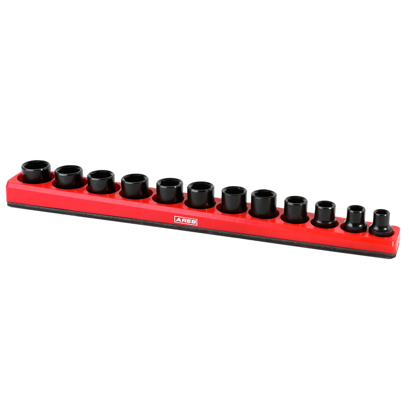 12-Piece 3/8-Inch SAE Shallow Magnetic Socket Holder