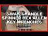 8-Piece SAE 3-Way T-Handle Spinner Hex Allen Key Wrench Set