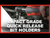 3-Piece Impact Grade Quick Release Bit Holder Set