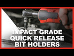 3-Piece Impact Grade Quick Release Bit Holder Set