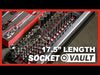 SOCKET VAULT™ 3-Piece 17-Inch Blue Socket Rail Set with Organizer Tray