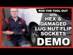 1/2-Inch Drive 6pc Standard Hex and Damaged Lug Nut Flip Socket Set