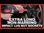 3-Piece 1/2-Inch Drive Extra Long Non-Marring Impact Lug Nut Socket Set