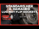 1/2-Inch Drive 6pc Standard Hex and Damaged Lug Nut Flip Socket Set