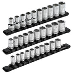 3-Piece Black 9.84-Inch Aluminum Socket Rail Set