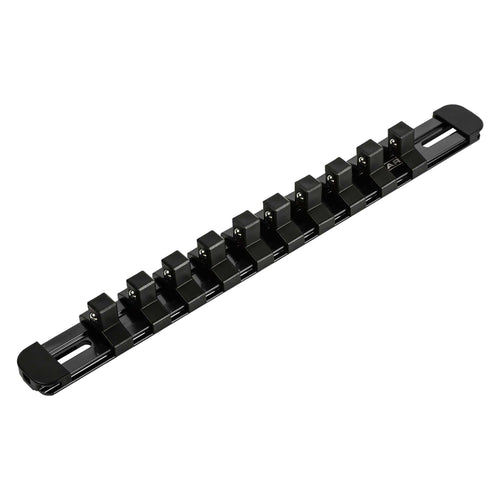 3/8-Inch Drive Black 9.84-Inch Socket Rail with Locking End Caps