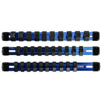 3-Piece Blue 9.84-Inch Aluminum Socket Rail Set