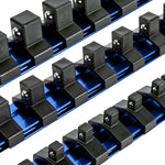 3-Piece Blue 9.84-Inch Aluminum Socket Rail Set
