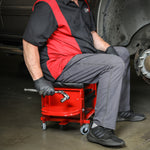 Red Heavy Duty Multi-Function Mechanic's Rolling Seat