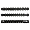 3-Piece Black 9.84-Inch Aluminum Socket Rail Set with Locking End Caps