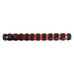 1/2-Inch Drive Red 9.84-Inch Socket Rail with Locking End Caps