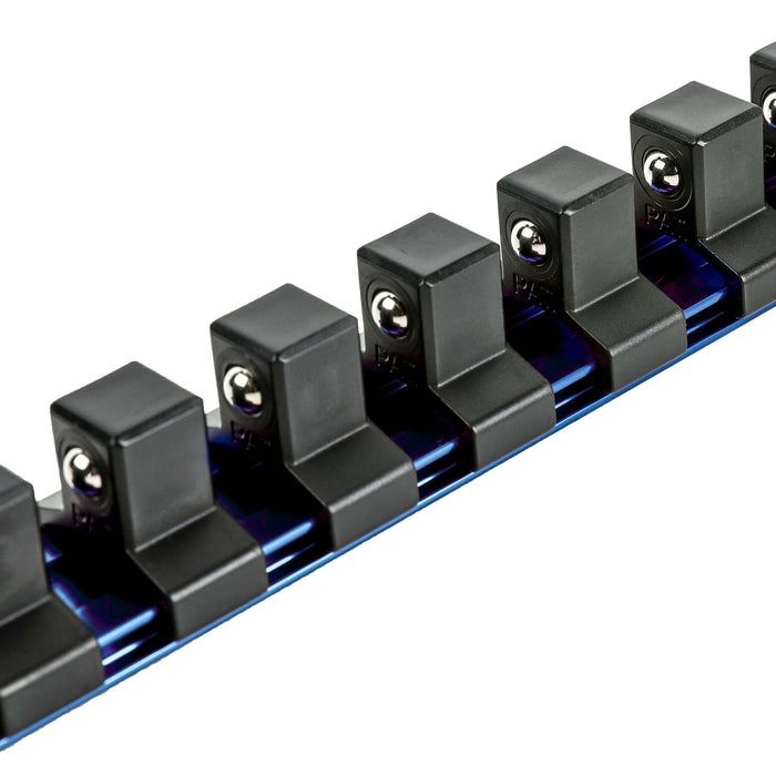 1/2-Inch Drive Blue 9.84-Inch Socket Rail with Locking End Caps