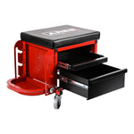 Red Heavy Duty Multi-Function Mechanic's Rolling Seat