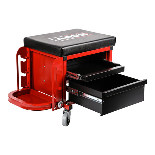 Red Heavy Duty Multi-Function Mechanic's Rolling Seat