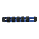 1/2-Inch Drive Blue 6-Inch Socket Rail with Locking End Caps