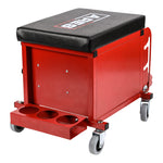 Red Heavy Duty Multi-Function Mechanic's Rolling Seat