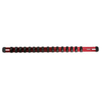 1/4-Inch Drive Red 17-Inch Socket Rail with Locking End Caps