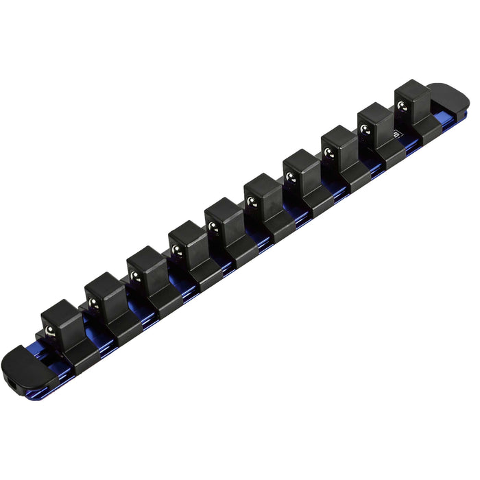 1/2-Inch Drive Blue 9.84-Inch Socket Rail with Locking End Caps