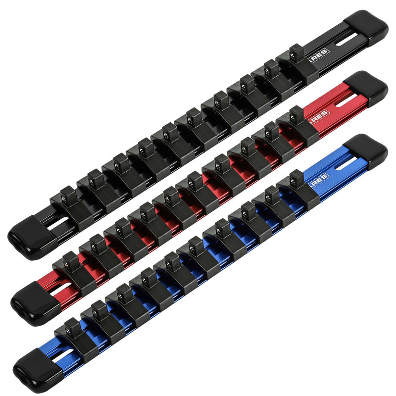 3-Piece 1/4-Inch Drive 9.84-Inch Aluminum Socket Rail Set