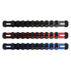 3-Piece 3/8-Inch Drive 9.84-Inch Aluminum Socket Rail Set with Locking End Caps