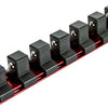 1/2-Inch Drive Red 9.84-Inch Socket Rail with Locking End Caps