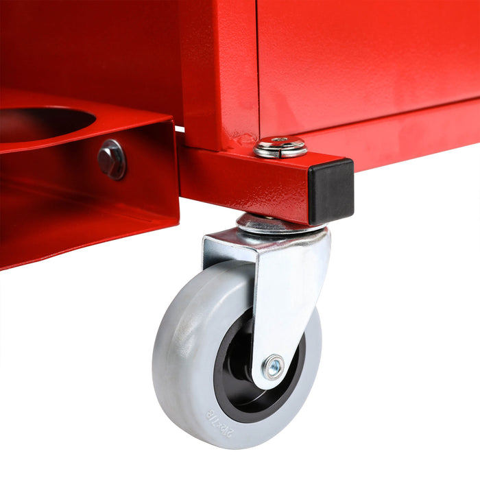 Red Heavy Duty Rolling Shop Stool