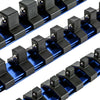 3-Piece Blue 6-Inch Aluminum Socket Rail Set