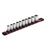 1/4-Inch Red Black 9.84-Inch Socket Organizer