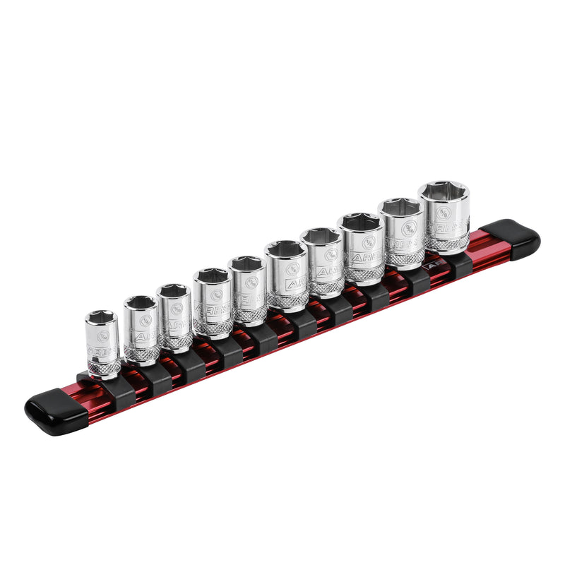 1/4-Inch Red Black 9.84-Inch Socket Organizer