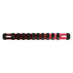 3/8-Inch Drive Red 9.84-Inch Socket Rail with Locking End Caps